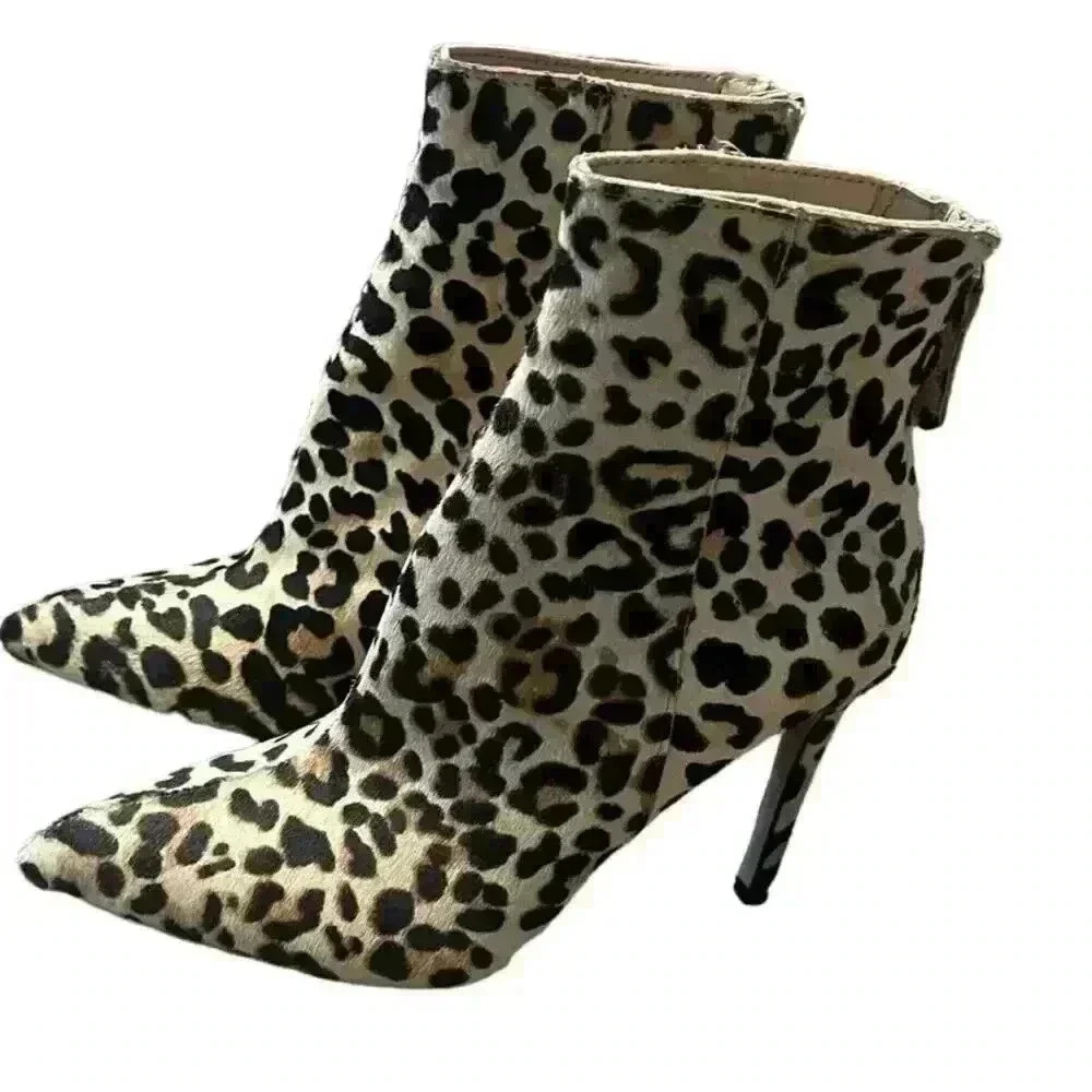 Steve Madden Womens Faris Leather Heels Ankle Boots size 6.5